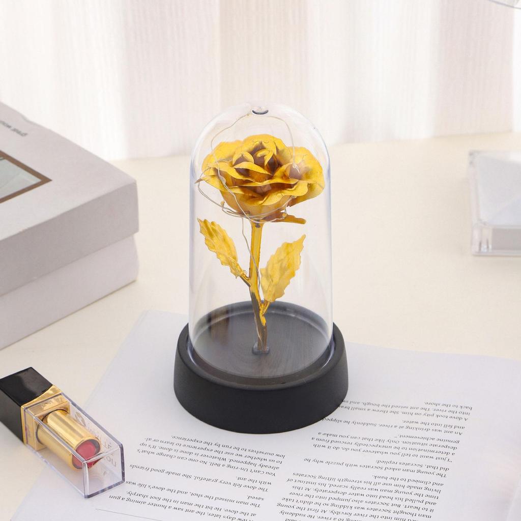 Gold Foil Preserved Rose - Valentine's Flower Gift