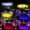 Motorcycle Running 8 Light Modes Lights LED Spotlights Owl/Tiger Shape Fog Lights Colorful Light
