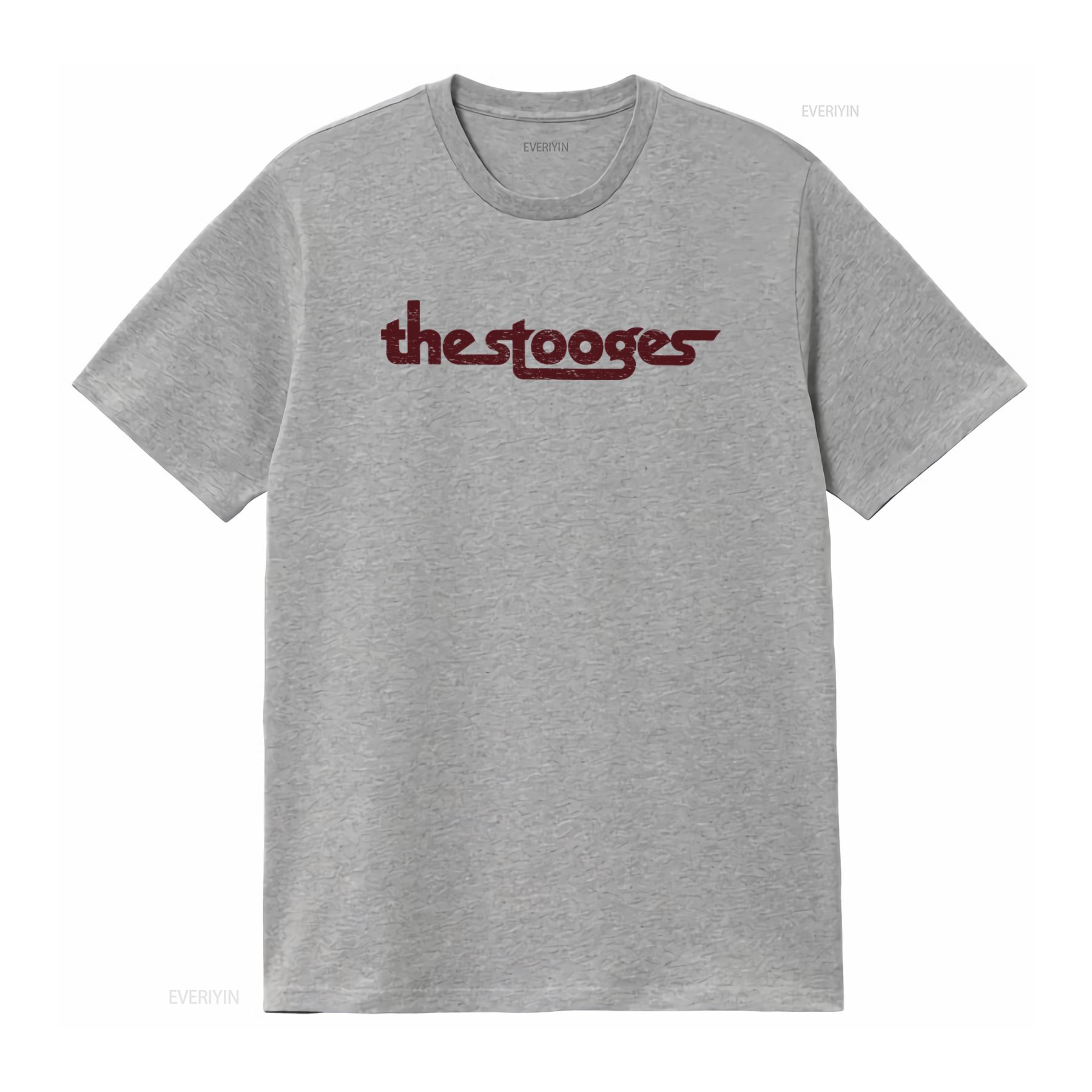 

The Stooges Vintage Logo Black T Shirt New Official Design Retro Style High Quality Print vintage Washed homme Breathable M