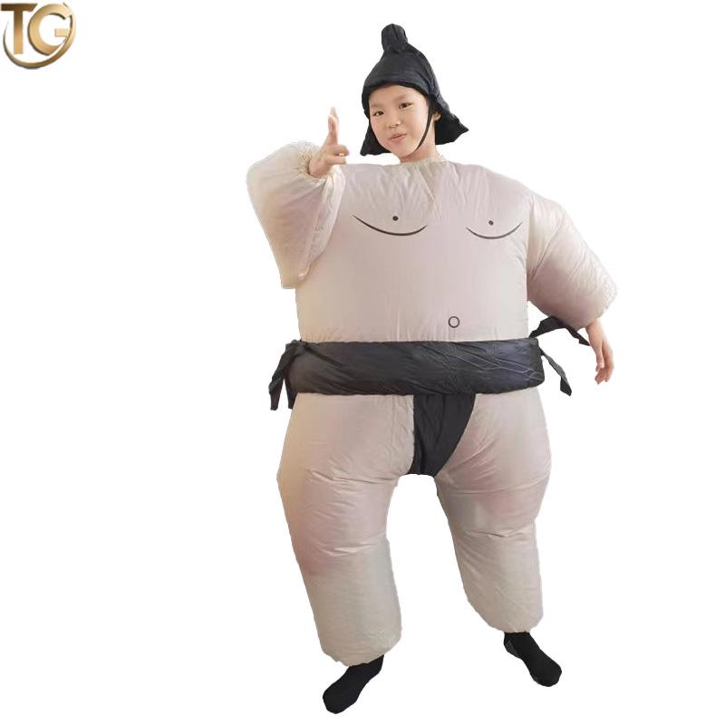 Halloween Sumo Inflatable Costume for Parties and Festivals - Funny Performance Prop Children (Height 120-150cm) чёрный