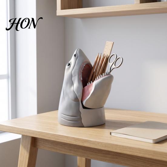 Shark Themed Box Snack Bowl Desk Organizer, Head Jewelry Candy Decorative Storage Container Box, Desktop for Home Office Party Serving Dish