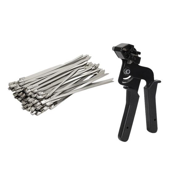 Ergonomic Handle Cable Tie Pliers Heavy Duty 304 Stainless Steel Cable Tie Kit Heavy Load Cable Fasteners
