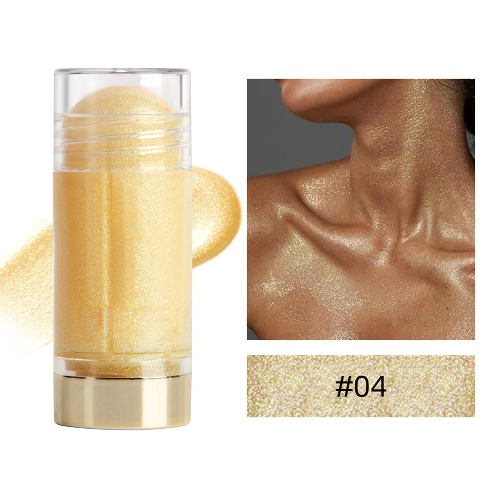 

Желейный хайлайтер-стик, осветляющая контурная пудра с глянцевым финишем и перламутровыми блестками, идеальный макияж для праздников, вечеринок, выпускных вечеров, 15 г One Size золотой