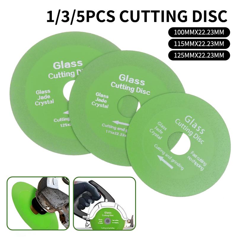 1/3/5 Peças 100/115/125mm Disco de Corte de Vidro Lâmina de Serra Ultrafina Para Máquina de Esmerilhadeira Angular Polimento Desbaste de Mármore Cerâmica Azulejo