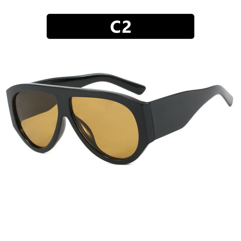 

New Women s Large Frame Oval Sunglasses Fashion Retro Anti-Glare UV400 Outdoor Shading Eyewear 1PC