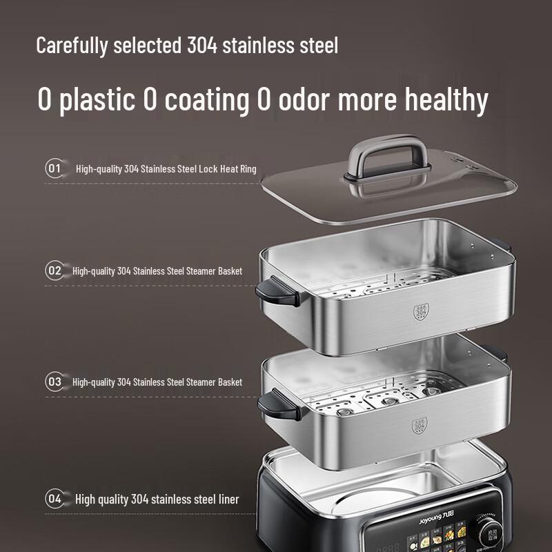 Joyoung 18.5L Multi-Function 3-Layer Stainless Steel Electric Pot CN Plug (adapter Included)