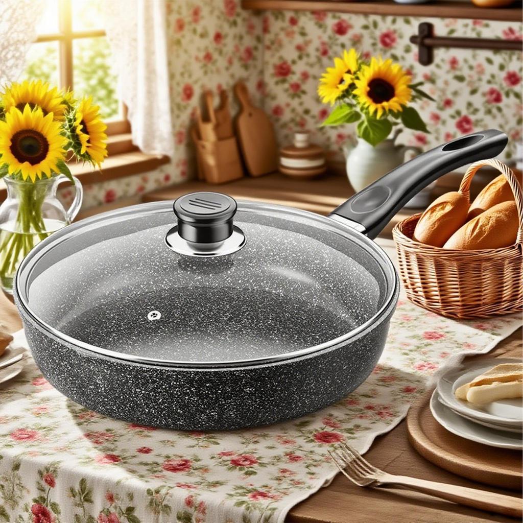 Frying Pan Induction Nonstick Frying Pan Skillet Metal Cookware Kitchen Supplies for Induction Ceramic Stove Cooktop Egg Steak