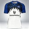 Kids Beach Surfing Hamburger Home and Away Football Jerseys 3D Printed Short Sleeved Sports T-shirt Same for Adults and Children