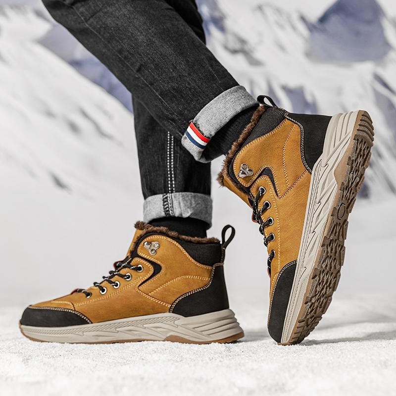 Зимняя мужская повседневная обувь из натуральной кожи — фото 4