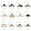Milk Tea Color Large Hair Claw - Korean Style Fashionable Hollow Out Shark Clip for Women's Updos