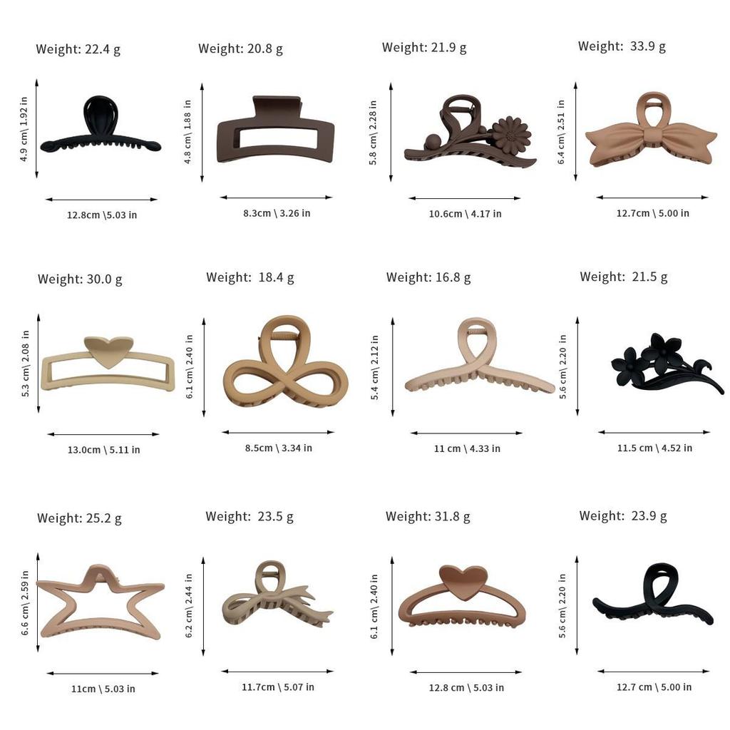 Milk Tea Color Large Hair Claw - Korean Style Fashionable Hollow Out Shark Clip for Women's Updos