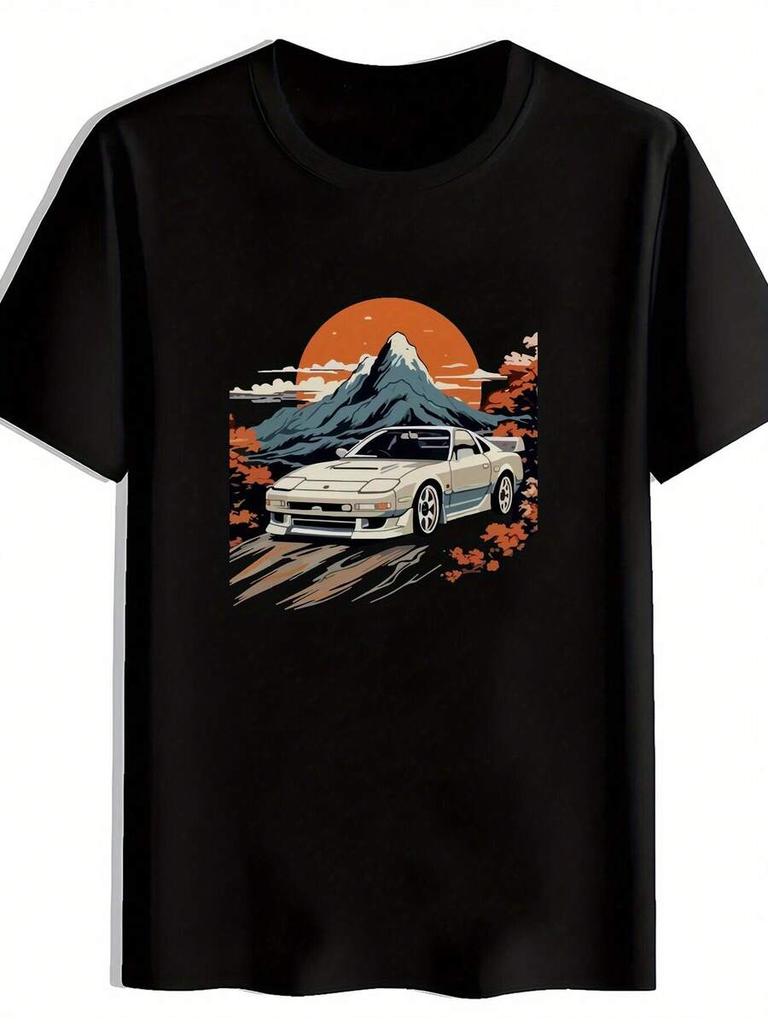 Unisex-Freizeit-T-Shirt mit Rundhalsausschnitt und kurzen Ärmeln