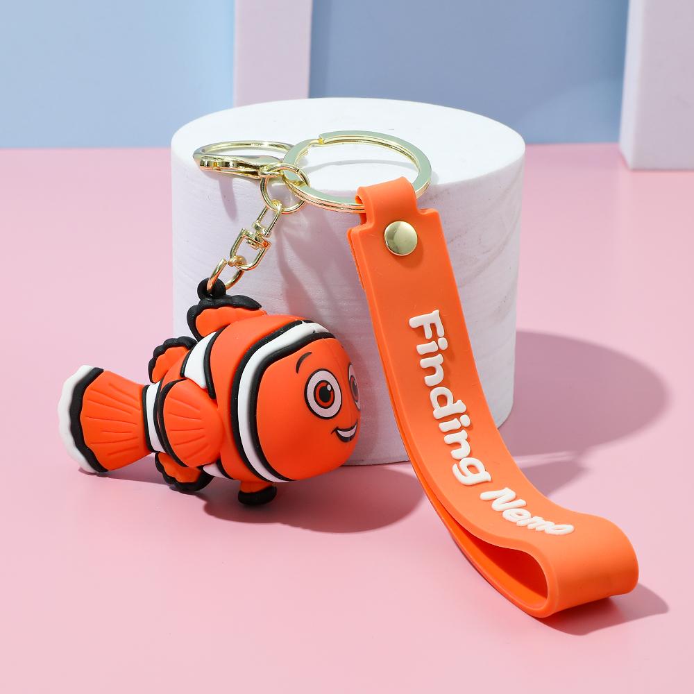 Finding Nemo Personality Keychain Cartoon Ugly Fish Nemo Dory Keyring Pendant Bag Charm Car Key Accessories Toys Gifts