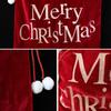 50x70cm Large Size Santa Claus Gift Bag Velvet Drawstring Bag  Decoration Supplies