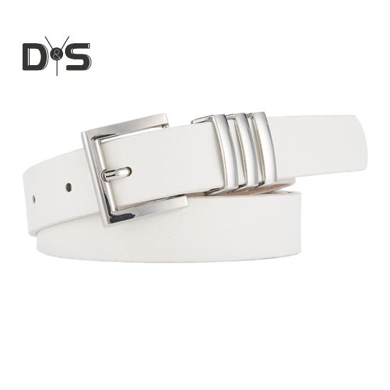 

Ремень из искусственной кожи для джинсов, женский, с несколькими отверстиями, регулируемая металлическая пряжка, пояс для рубашек, платьев, шорт, пояс белый