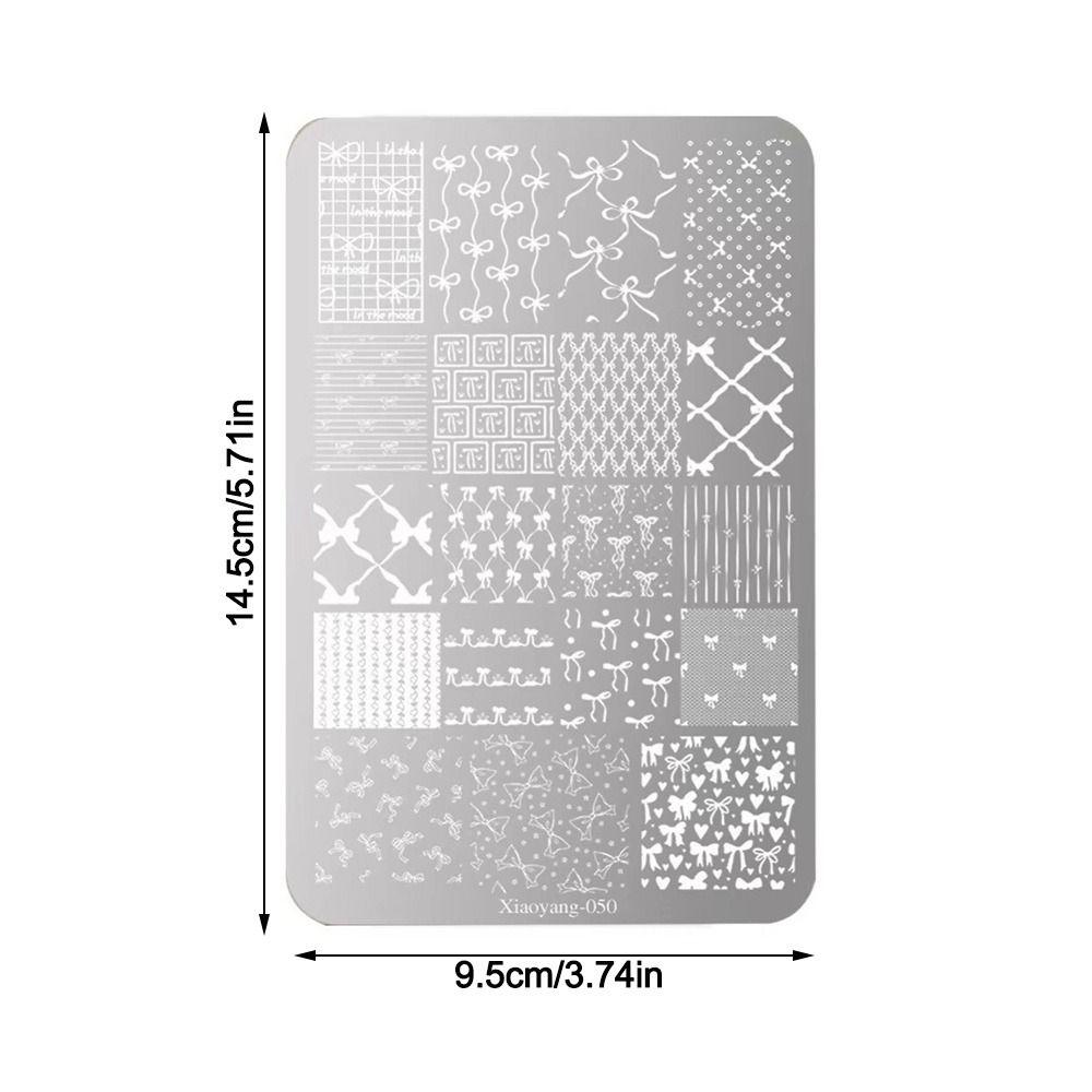 Bowknot Patterns Nail Decal Sheets Kawaii Bow Image Nail Art Stencil For French Manicure