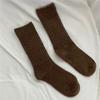 Solid Wool Cashmere Long Socks Casual Homewear Sleeping Socks  for Women & Men