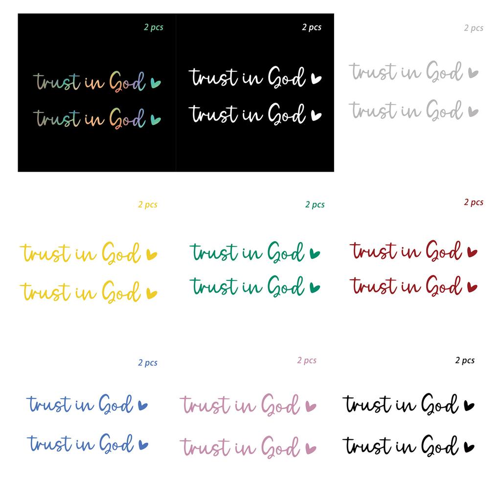 Reflect Your Faith Trust in God Decals Motivational Vehicle Decals Removable & Vibrant Reflection set for Car Rearviews