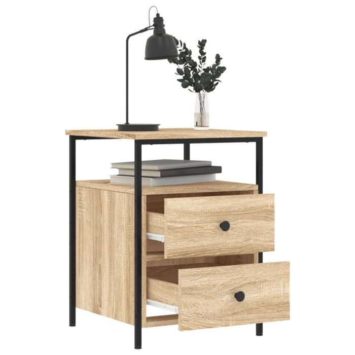VidaXL Bedside Tables 2pcs Sonoma Oak 44x45x60cm Engineered Wood 826006