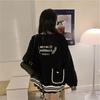Street Style Girl Academy Baseball Jacket: 2025 Trendy Casual Loose Hoodie for Spring/Autumn