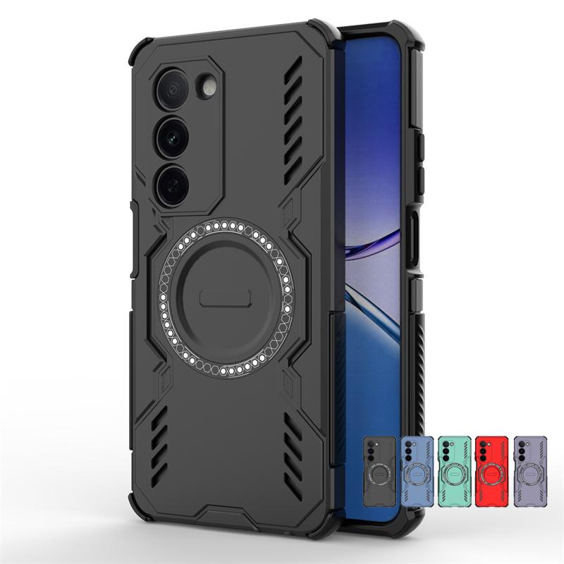 For Oppo A5m Case For Oppo A5m Shockproof Anti-knock Magnetic Adsorption Wireless Charge Back Cover For Oppo A5m Case 6.67 Inch
