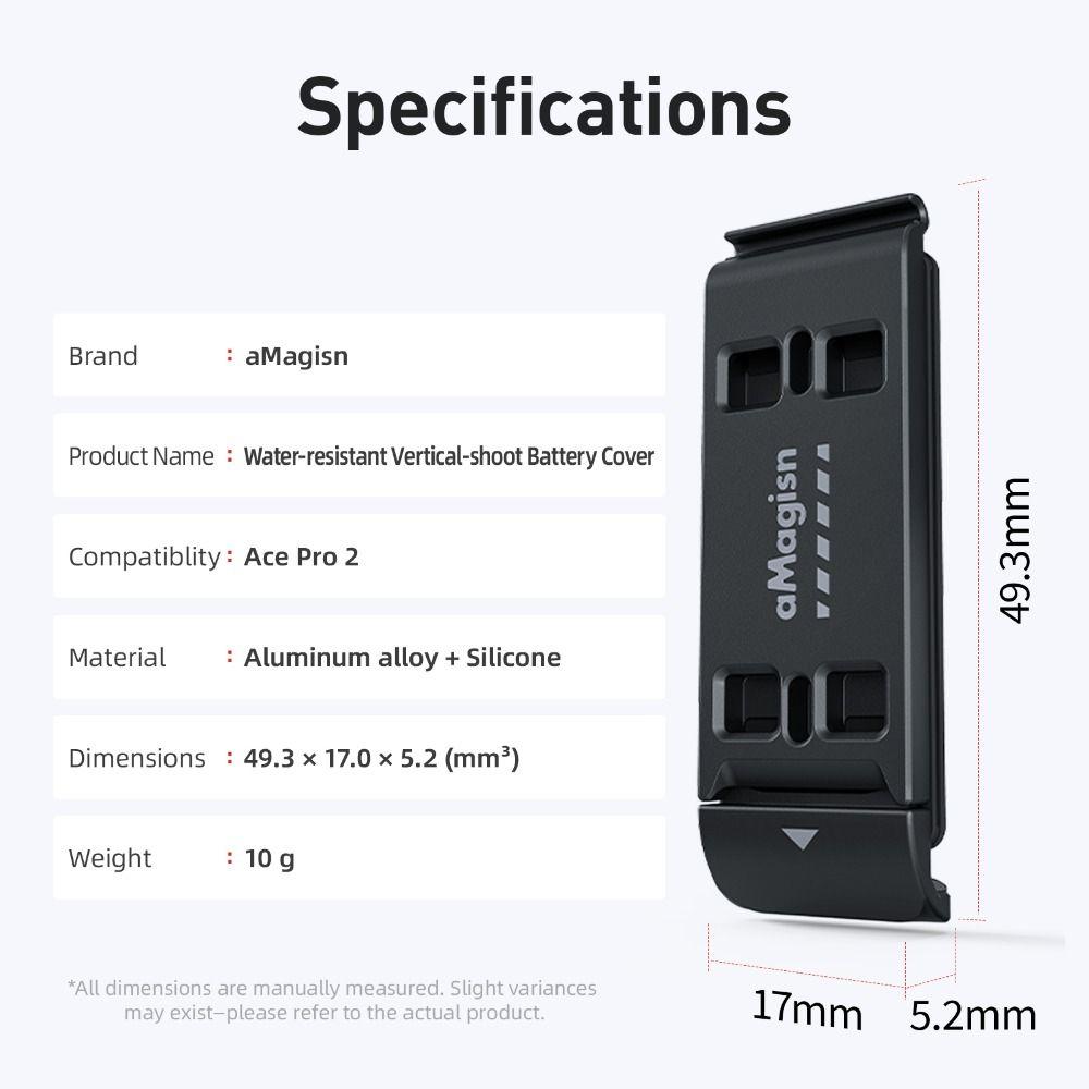 Magnetischer Vertikaladapter Wasserdichte Batterieabdeckung für Insta360 Ace Pro 2 Action Kamera Zubehör