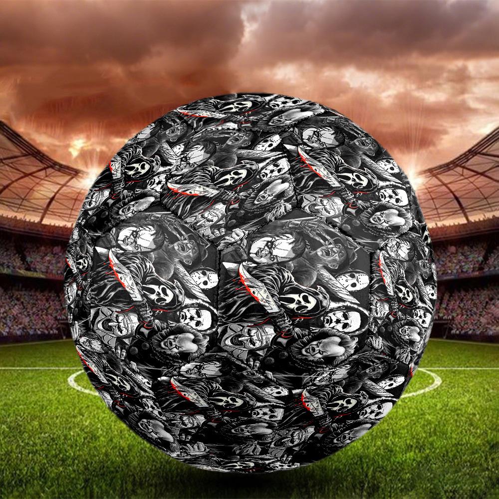 horror movie Print Size 5 Soccer Ball, Standard Match Football for Sports Game and Team Practice, Ideal Gift for Soccer Fans