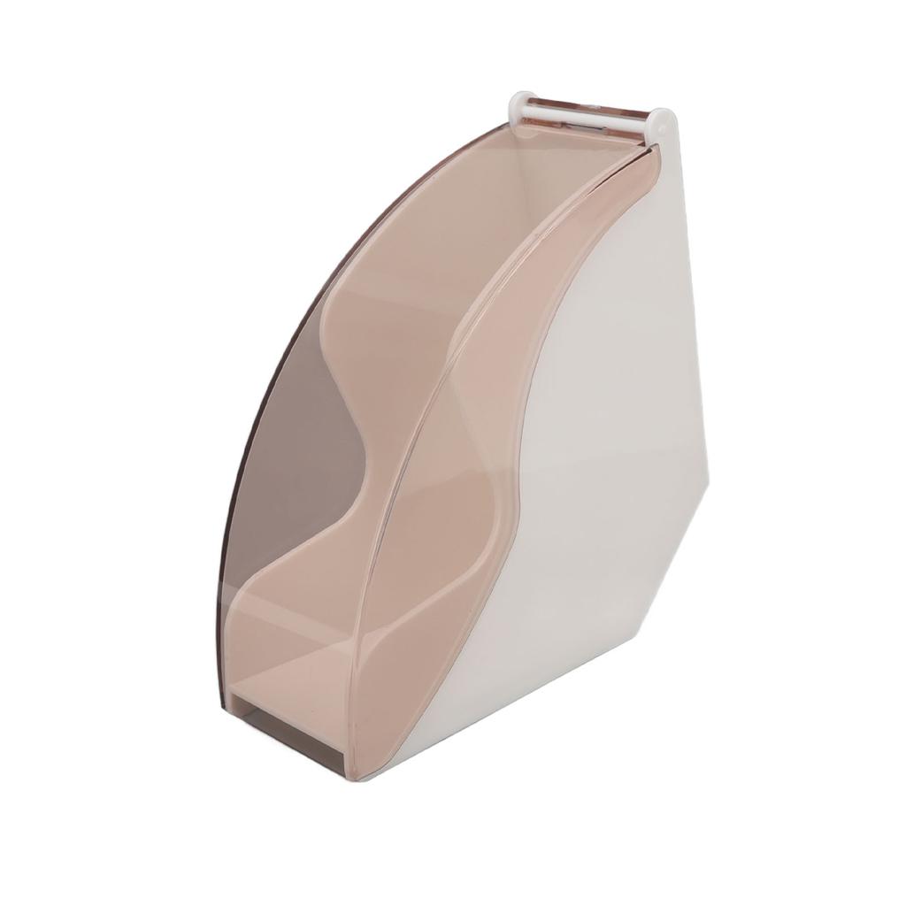 Coffee Filter Paper Storage Box Dustproof Plastic Filter Paper Rack Hand Brewed Coffee Filter Holder with Cover White