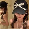 New Men Women Korean Bow Ribbon Baseball Hats Sunshade Niche Ins Breathable Snapback Caps Versatile Fashion Sweet Simple Student