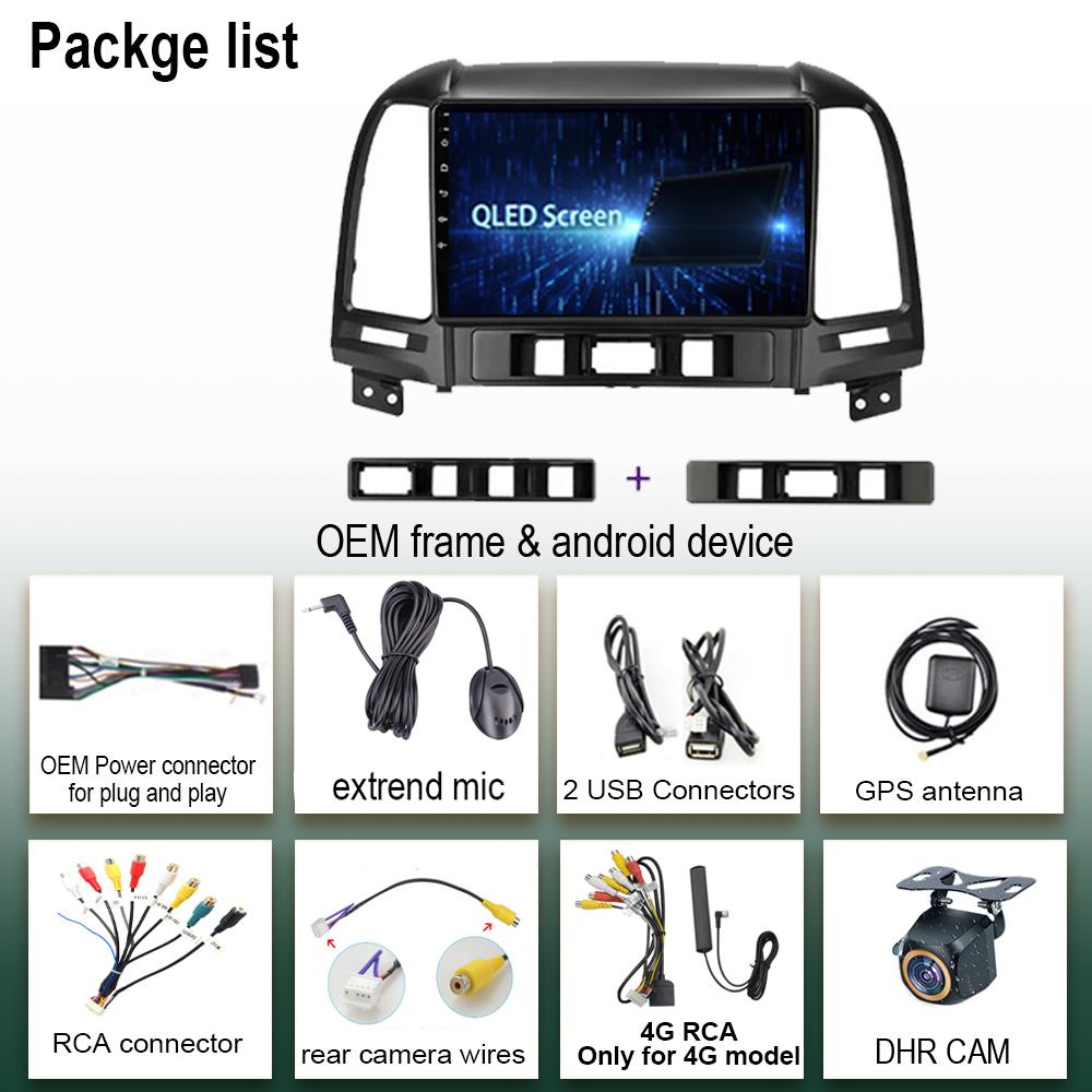 Android 2din Car Radio Multimidia Video Player Navigation GPS For Hyundai Santa Fe 2 2006-2012 8 Core Head Unit Carplay Wifi BT