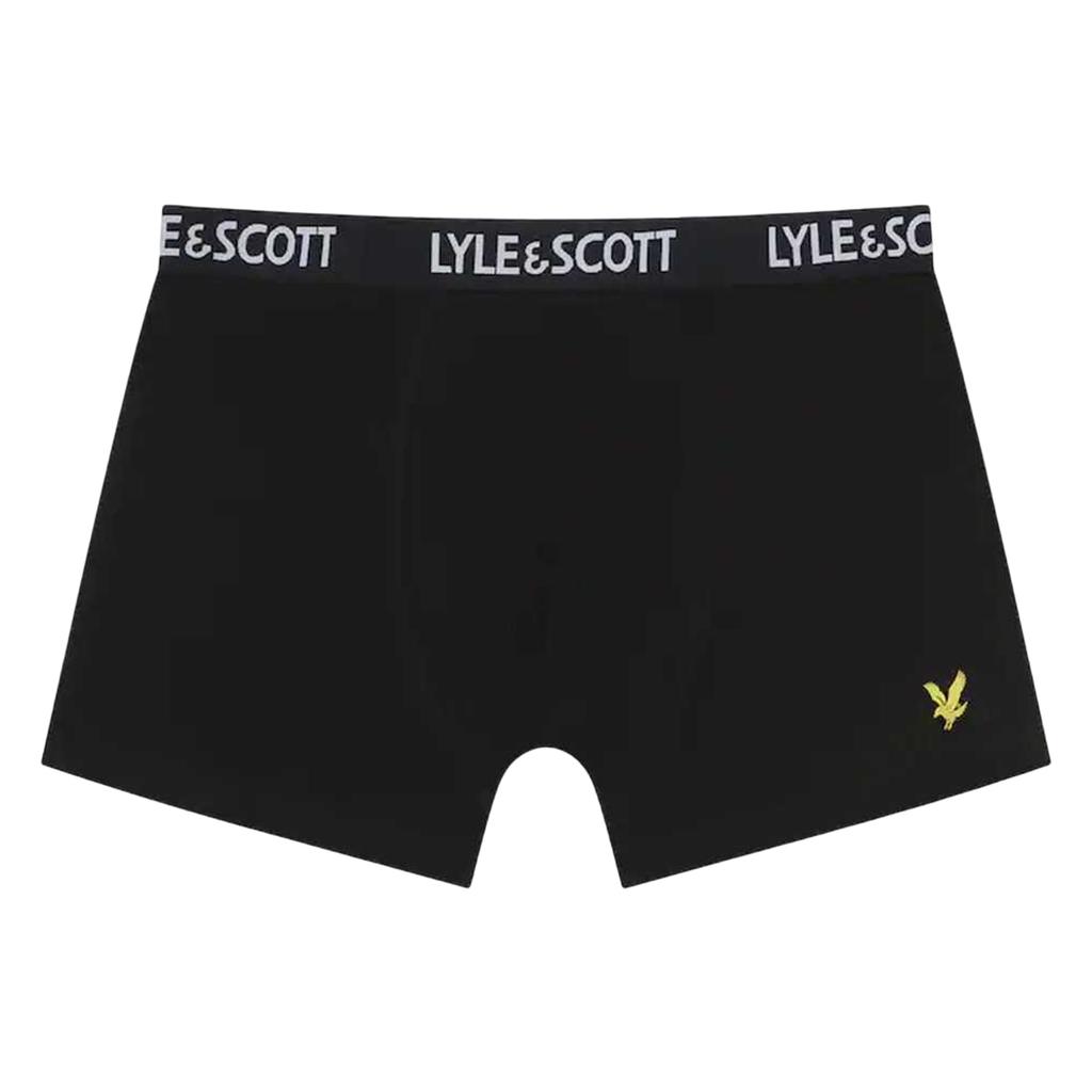 Lyle & Scott מכנסי בוקסר בסיסיים לבנים (חבילה של 3)