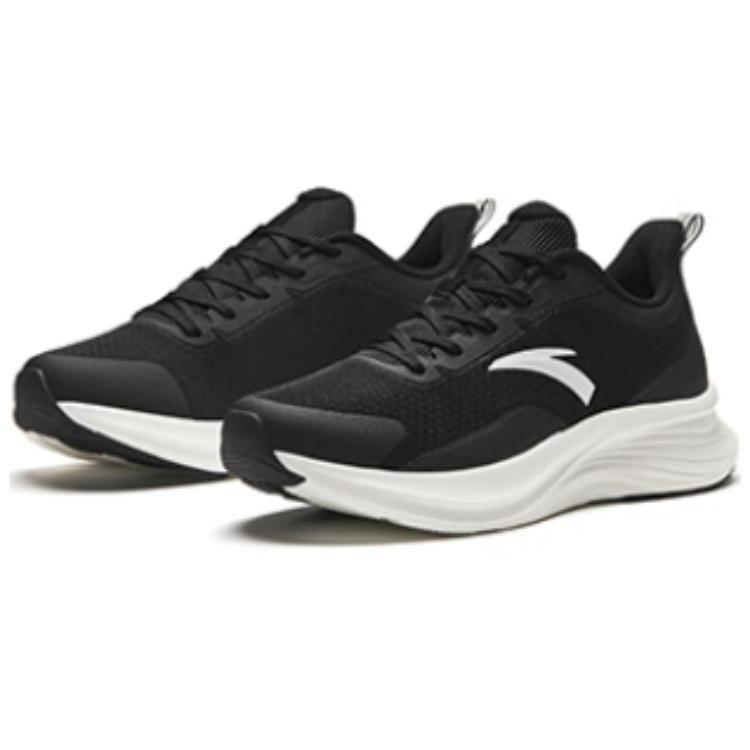 Anta Bequeme Stoßdämpfende Rutschfeste Niedrige Laufschuhe Damen Sneaker Schwarz Weiß 122425541-5