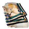 Spring and Summer New Printed Square Scarf for Women Fashion Simple Scarf Clavicle Decorative Scarf Kicker Bag Headband Dual Purpose