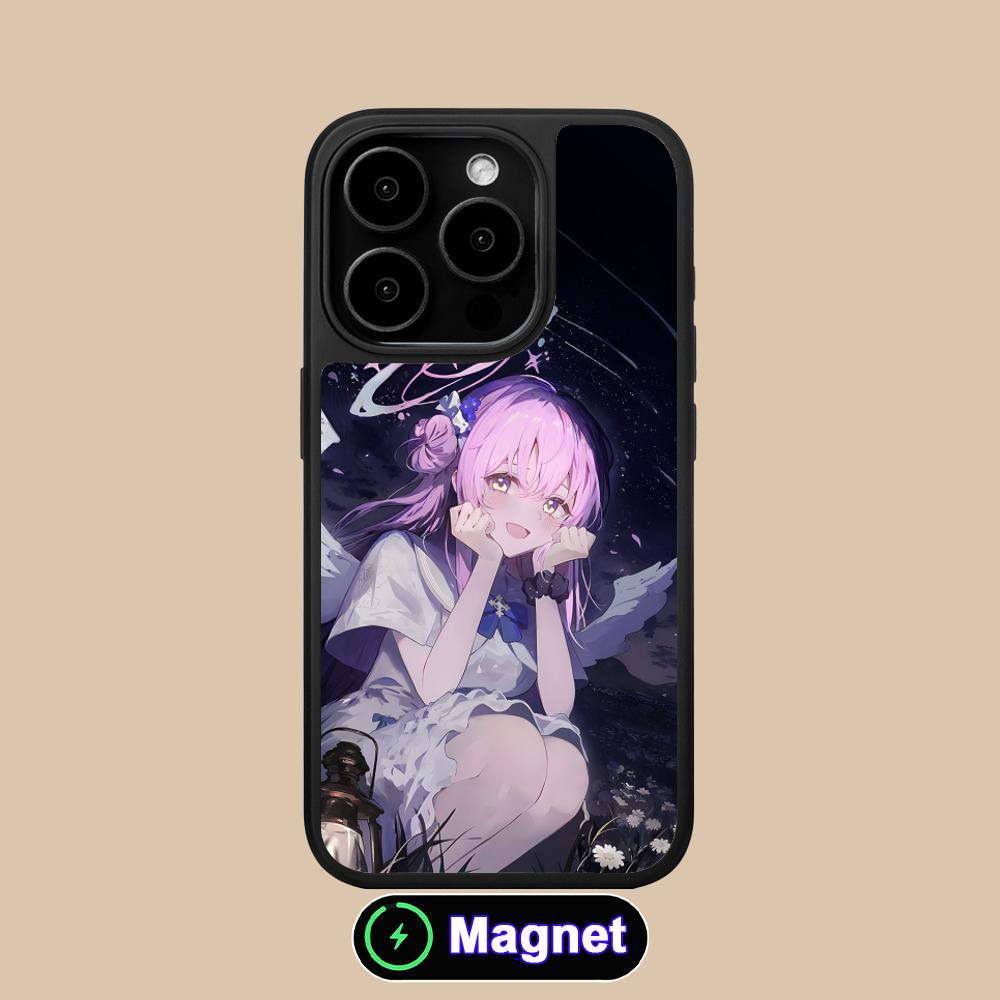 Blue Archive Misono Mika Matte Surface Magsafe Mobile Phone Case for iPhone 17 16 15 14 13 12 11 Air Pro Max Plus Colorful Cover iPhone 11