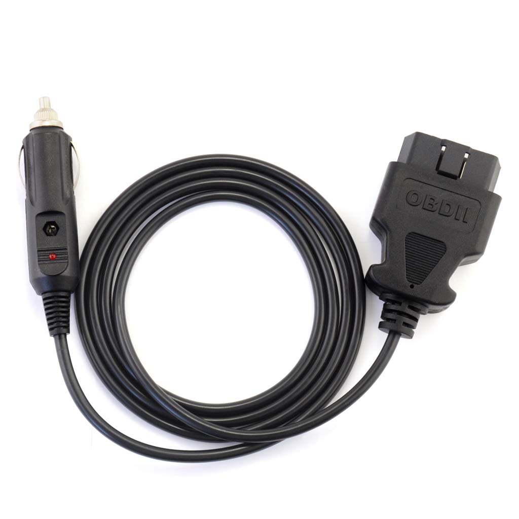 OLLGEN 1.5m/5ft Car OBDII Vehicle ECU Emergency Power Cable Car Memory Saving DC Power OBD Male Connector Cable Adapter