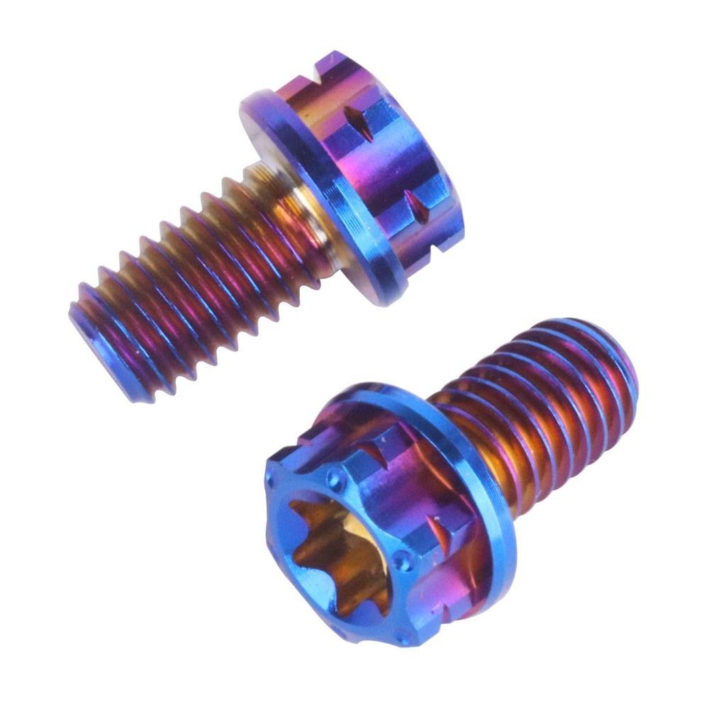 Decorative Screws GR5 Titanium Alloy Titanium Alloy Screws M6 10/15/20/25/30mm Titanium Bolt Fancy Flange Screws