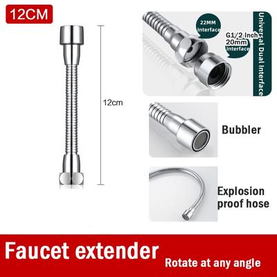Prolunga universale per rubinetto Girevole a 360° Testa antispruzzo Ugello Aeratore Tubo flessibile di prolunga per lavello pieghevole Accessori da cucina