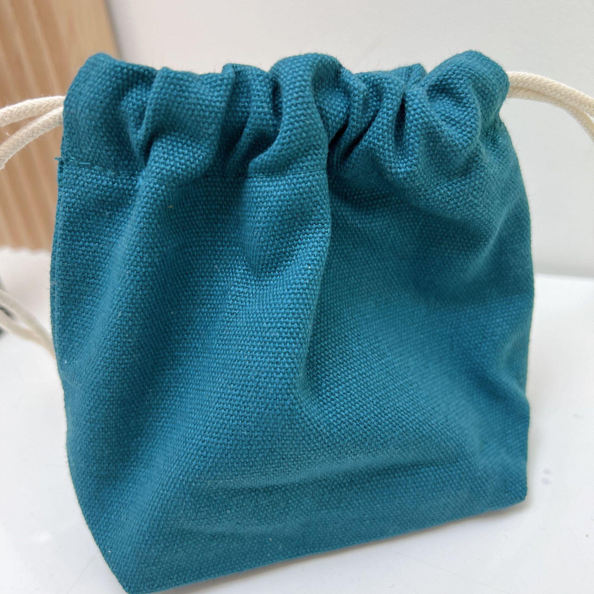 

3D Canvas Makeup Bag: Lipstick, Keys, Coins, Women s Drawstring, Dustproof Inner Bag.