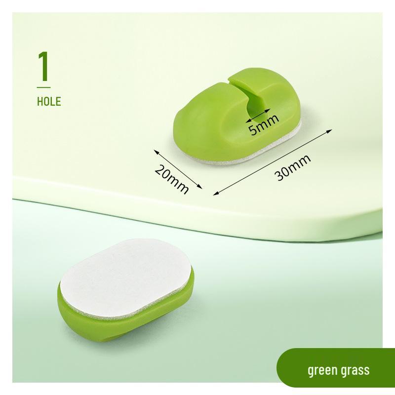 Multi-Hole Self-Adhesive Cable Organizer and Power Cord Holder