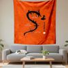 Dragon Ball Ink Dragon Art Tapestry Wall Hanging, Japanese Anime Kanji Poster, Anime Wall Decor for Bedroom Living Room Dorm