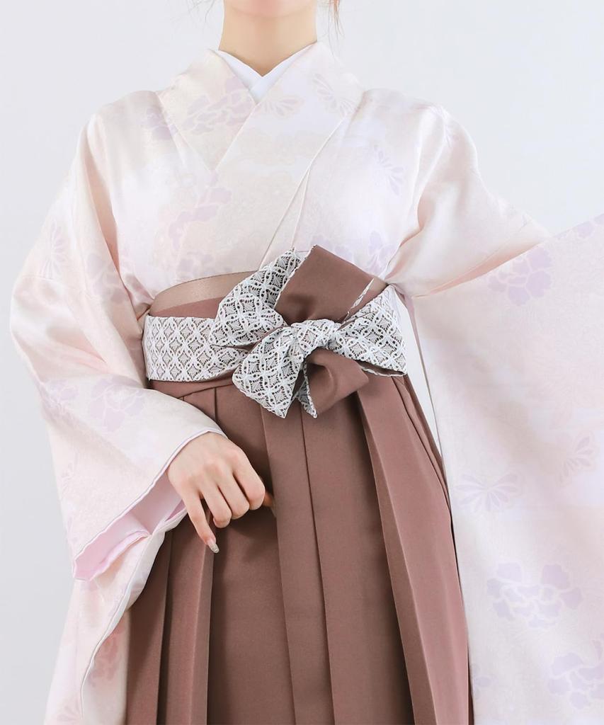 [KYOETSU] Graduation Ceremony Hakama with Lace Tie, Plain, Single Item, Women's (18. Chestnut Brown, L)