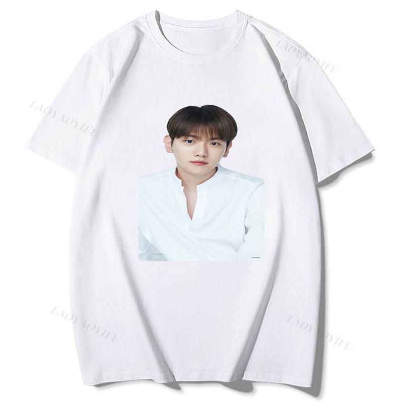 Korean Popular Clothes Playera Kpop Baekhyun Graphic T Shirts Unisex Tshirt Short Sleeve Women Unisexs Y2k Clothing
