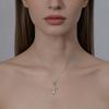 S925 Sterling Silver Cross Pendant Necklace for Women Elegant Minimalist Collarbone Chain