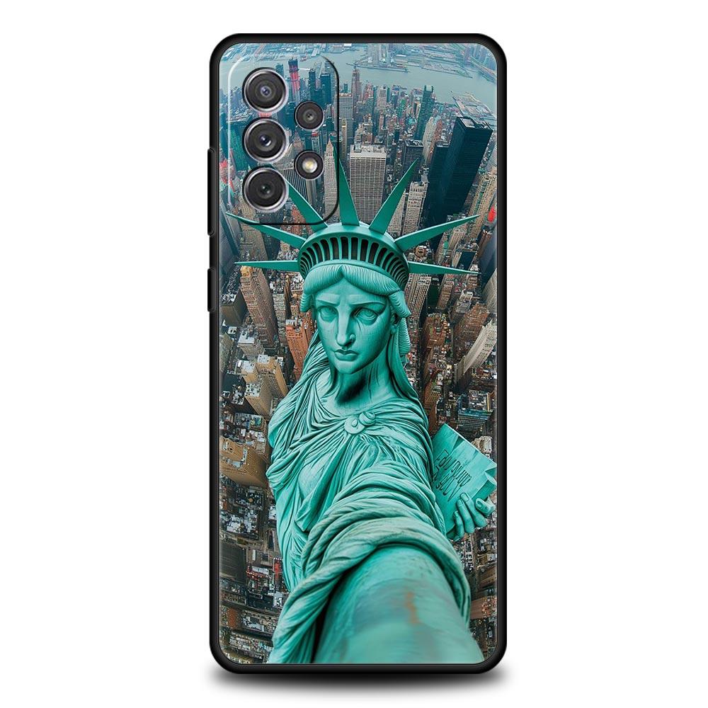 Case For Samsung A17 A15 A13 A51 A71 A41 A31 A21S A07 A05 A35 A55 A23 A25 A33 A53 A73 5G Cover NYC New York City seaside scenery