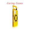 Para Capa iPhone 16 Pro Max Amarela Suporte Anel 360° Design Spliced Estilo Premium para Casal Compatível com iPhone 15 14 13 12