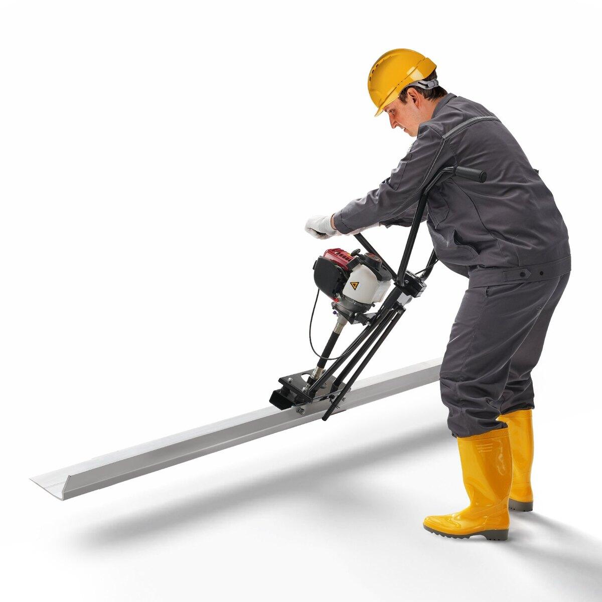 Buying Solutions, MB Benzine Betonnen Power Screed, 6ft/8ft/11ft Aluminium Bord Rechte Rand Stang Set, 4-takt Cement Afwerking Vibrerende Motor met In hoogte Verstelbaar