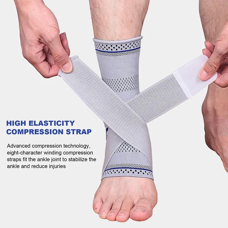 1 Pcs Adjustable Compression Ankle Support with Elastic Strap Ankle Strap for Achilles Tendon SupportandPlantar FasciitisSprain St Practical Use
