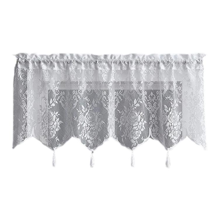 Short Curtains Thread Weaving Window Curtain Enhancing Decoration for Homes or Cafes Decoration Lace Drape