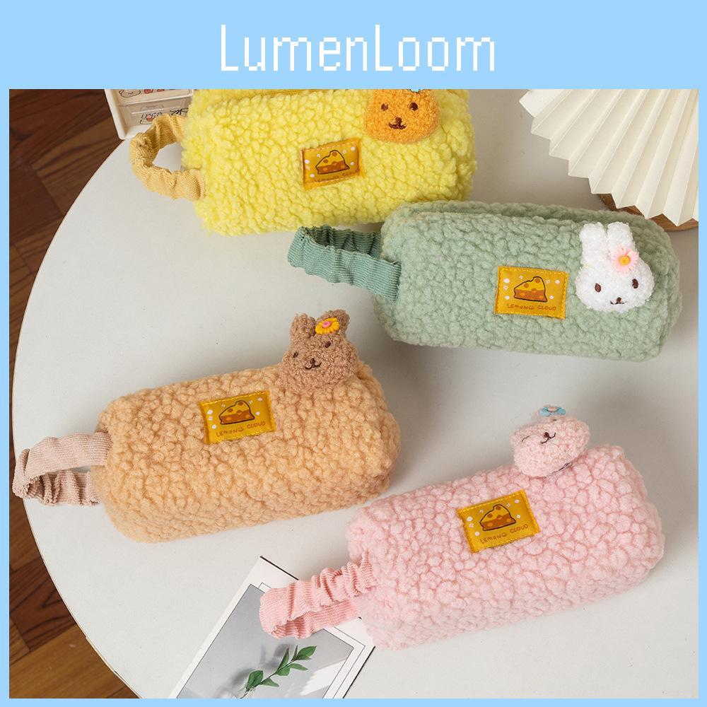 Makeup Plush Rabbit Pencil Storage Bags With Large Capacity For Gifts Teens