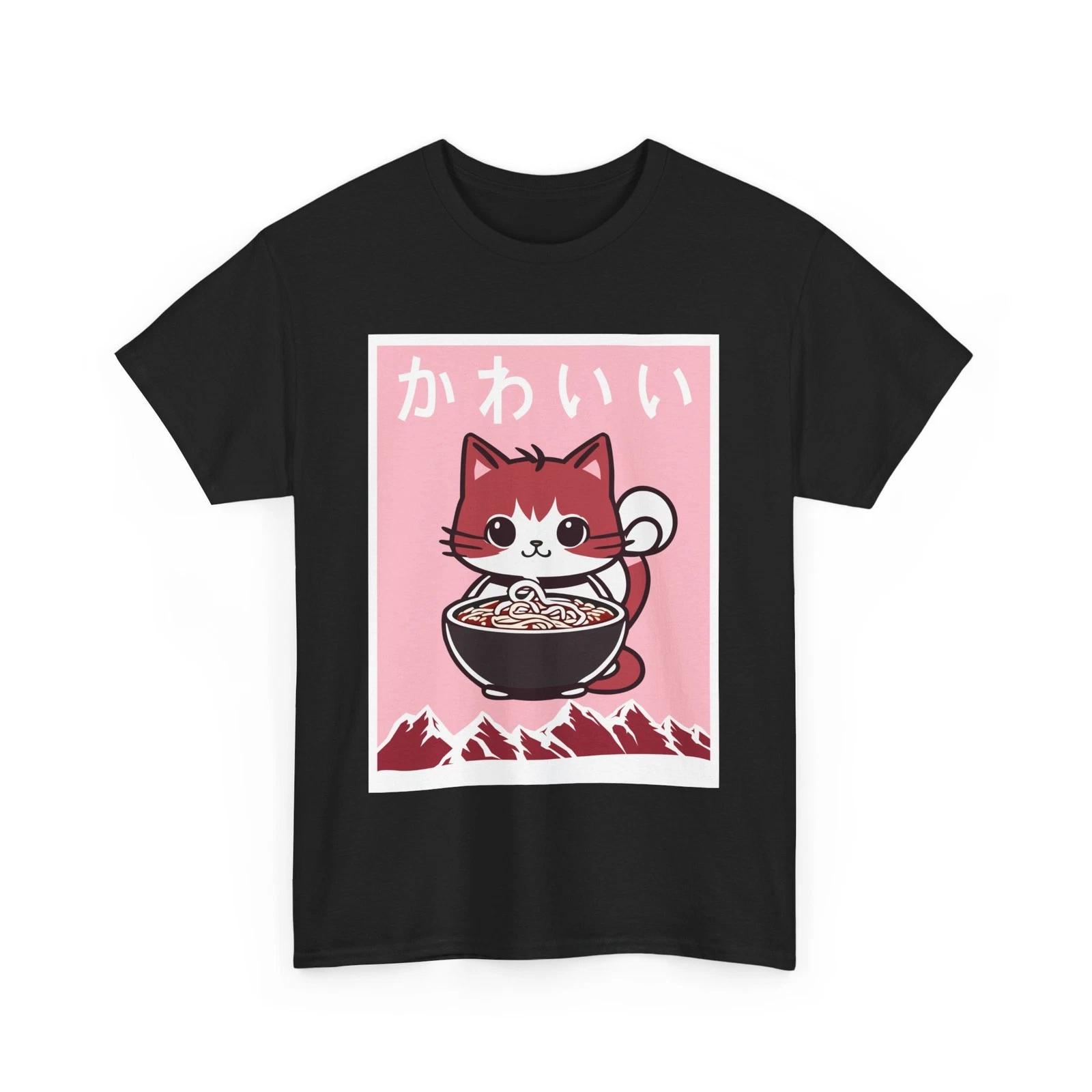 Kawaii Cat Shirt, Japanese Art Cat Kitten Lovers Women Men T-shirt 3XL